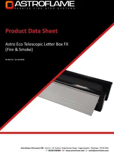 Astroflame Fire Rated Telescopic Letter Boxes