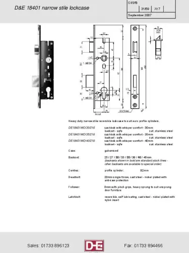 Narrowstile Lockcase Brochure