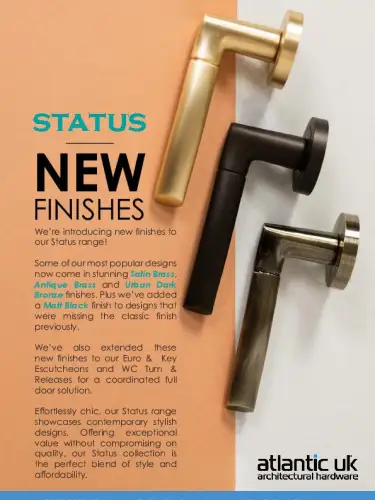 Atlantic UK - STATUS Range (New Finishes Brochure) 2024