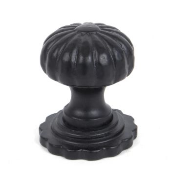 Click Here To Enlarge This Photo Of 83509 From The Anvil Black Cabinet Knob (with base) - Large