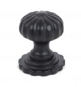 83509 From The Anvil Black Cabinet Knob (with base) - Large