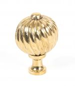 83551 From The Anvil Polished Brass Spiral Cabinet Knob - Medium