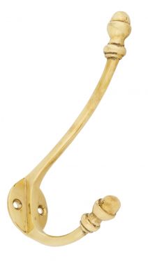 Click Here To Enlarge This Photo Of 83525 From The Anvil Polished Brass 6 1/2'' Hat & Coat Hook