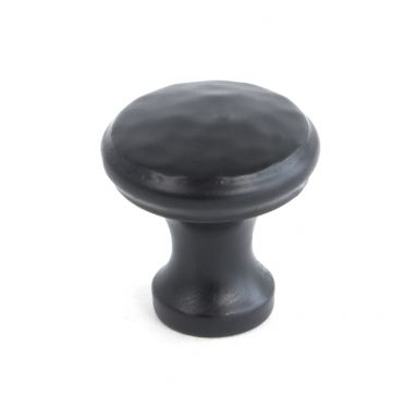 Click Here To Enlarge This Photo Of 33840 From The Anvil Black Beaten Cupboard Knob - Small