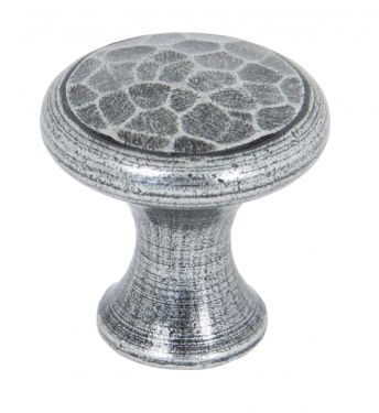 Click Here To Enlarge This Photo Of 33705 From The Anvil Pewter Beaten Cupboard Knob - Small
