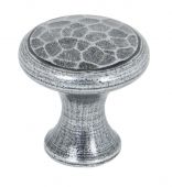 33705 From The Anvil Pewter Beaten Cupboard Knob - Small