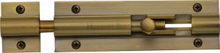 C1582 4-AT Heritage Brass Door Bolt Straight 4" x 1 ¼" Antique Brass Finish