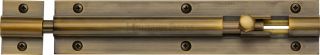 C1582 6-AT Heritage Brass Door Bolt Straight 6" x 1 ¼" Antique Brass Finish