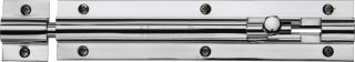 C1582 6-PC Heritage Brass Door Bolt Straight 6" x 1 ¼" Polished Chrome Finish