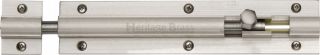 C1582 6-SN Heritage Brass Door Bolt Straight 6" x 1 ¼" Satin Nickel Finish