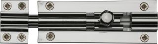 C1584 4-PC Heritage Brass Door Bolt Straight 4" x 1 ½"" Polished Chrome Finish