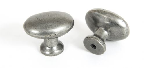 Click Here To Enlarge This Photo Of 83787 From The Anvil Oval Cabinet Knob - Pewter