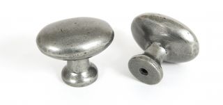 83787 From The Anvil Oval Cabinet Knob - Pewter