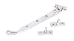 33347 From The Anvil Satin Chrome 8" Cast Pear Drop Stay