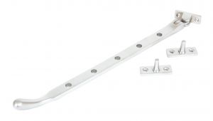 33349 From The Anvil Satin Chrome 12" Cast Pear Drop Stay