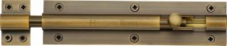 C1584 6-AT Heritage Brass Door Bolt Straight 6" x 1 ½"" Antique Brass Finish