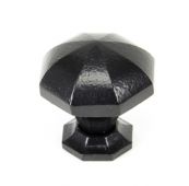 33373 From The Anvil Black Octagonal Cabinet Knobs - Large