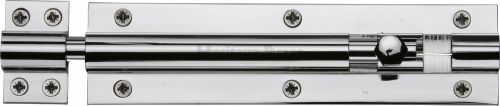 Click Here To Enlarge This Photo Of C1584 6-PC Heritage Brass Door Bolt Straight 6" x 1 ½"" Polished Chrome Finish