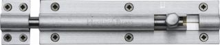 C1584 6-SC Heritage Brass Door Bolt Straight 6" x 1 ½"" Satin Chrome Finish