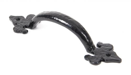 Click Here To Enlarge This Photo Of 73141 From The Anvil Black Antique 6" Fleur-de-Lys Pull Handle 123mm c/c