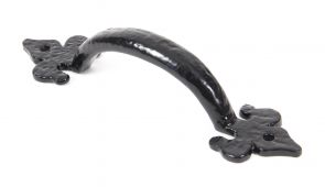 73141 From The Anvil Black Antique 6" Fleur-de-Lys Pull Handle 123mm c/c