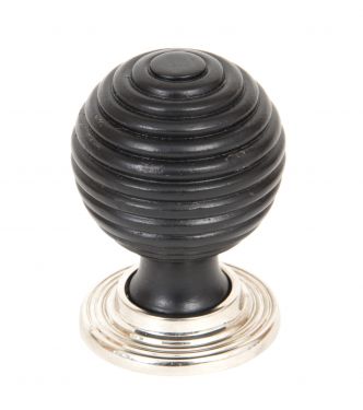 Click Here To Enlarge This Photo Of 83870 From The Anvil Ebony & Polished Nickel Beehive Cabinet Knob - Large
