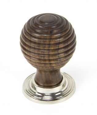 Click Here To Enlarge This Photo Of 83874 From The Anvil Rosewood & Polished Nickel Beehive Cabinet Knob - Large