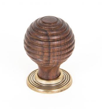 Click Here To Enlarge This Photo Of 83875 From The Anvil Rosewood & Aged Brass Beehive Cabinet Knob - Small