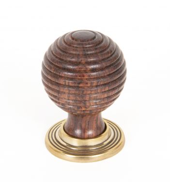 Click Here To Enlarge This Photo Of 83876 From The Anvil Rosewood & Aged Brass Beehive Cabinet Knob - Large