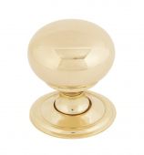 83883 From The Anvil Polished Brass Mushroom Cabinet Knob - Small