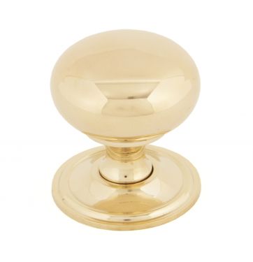 Click Here To Enlarge This Photo Of 83877 From The Anvil Polished Brass Mushroom Cabinet Knob - Large