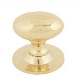 83879 From The Anvil Polished Brass Oval Cabinet Knob - Large