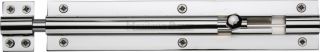 C1584 8-PC Heritage Brass Door Bolt Straight 8" x 1 ½"" Polished Chrome Finish