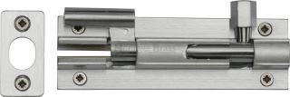 C1592 4-SC Heritage Brass Door Bolt Necked 4" x 1 ¼" Satin Chrome Finish