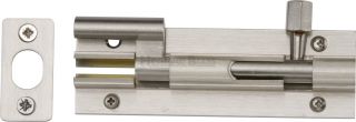 C1592 4-SN Heritage Brass Door Bolt Necked 4" x 1 ¼" Satin Nickel Finish