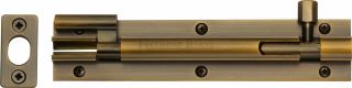 C1592 6-AT Heritage Brass Door Bolt Necked 6" x 1 ¼" Antique Brass Finish