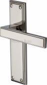 ATL5710-PNF Heritage Brass Door Handle Lever Latch Atlantis Design Polished Nickel Finish