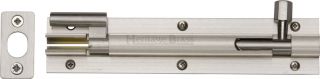 C1592 6-SN Heritage Brass Door Bolt Necked 6" x 1 ¼" Satin Nickel Finish