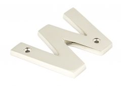 90303W From The Anvil Polished Nickel Letter 'W'