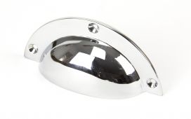 91523 From The Anvil Polished Chrome 4" Plain Drawer Pull