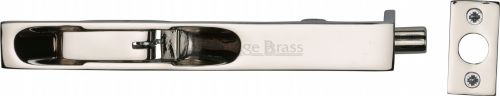 Click Here To Enlarge This Photo Of C1680 6-PNF Heritage Brass Lever Action Flush Bolt 6" x .¾" Polished Nickel Finish