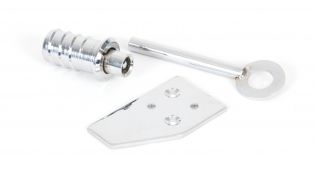 90272 From The Anvil Polished Chrome Flush Sash Stop (Keyed)