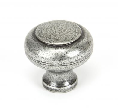 Click Here To Enlarge This Photo Of 45150 From The Anvil Pewter Regency Cupboard Knob - Large