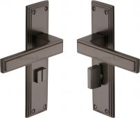 ATL5730-MB Heritage Brass Door Handle For Bathroom Atlantis Design Matt Bronze Finish