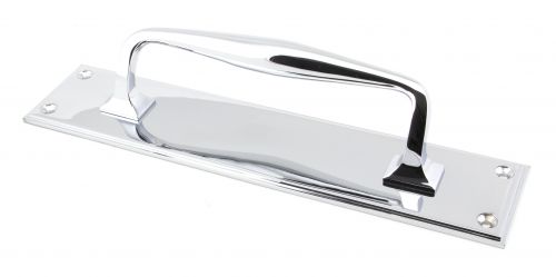 Click Here To Enlarge This Photo Of 45380 From the Anvil Polished Chrome 300mm Art Deco Pull Handle on Backplate