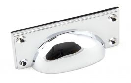 45402 From the Anvil Polished Chrome Art Deco Drawer Pull
