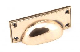 45404 From the Anvil Polished Bronze Art Deco Drawer Pull