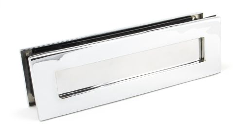 Click Here To Enlarge This Photo Of 45444 From the Anvil Polished Chrome Traditional Letterbox - Size: 315x92mm - C/C: 283mm - Aperture: 249x41mm