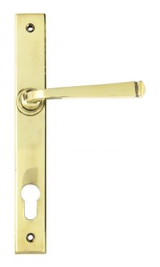 Click Here To Enlarge This Photo Of 90354 From the Anvil Aged Brass Avon Slimline Lever Espag. Lock Set - 92mm Centres - 212mm Screw Centres