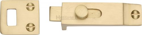 Click Here To Enlarge This Photo Of C1686-SB Heritage Brass Slide Bolt Satin Brass Finish